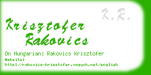 krisztofer rakovics business card